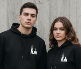 Jugendstil-Design auf Darmstadt-Hoodie von Lichtpause1