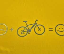 Radfahrer-Spruch-Shirt 'mies plus Rad gleich toll'